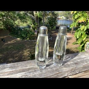 Vintage lead crystal salt and pepper shakers